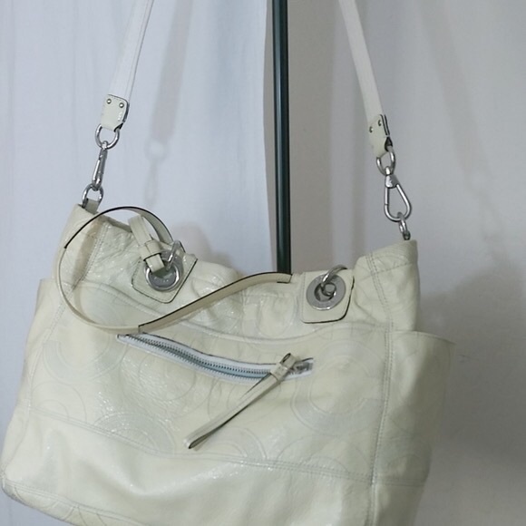 Coach - Yellow Leather & Canvas Diaper/Tote Bag - Picture 10 of 11